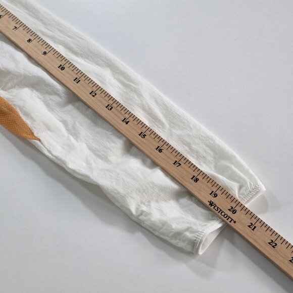 Nike Jacket Mens S White Zip Mock Neck Pockets LS Lightweight Running Hood Mesh - Picture 6 of 16